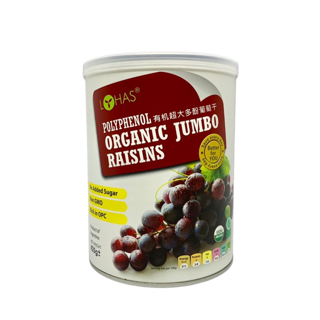 Lohas Organic Jumbo Thompson Seedless Raisins / Polyphenol Jumbo