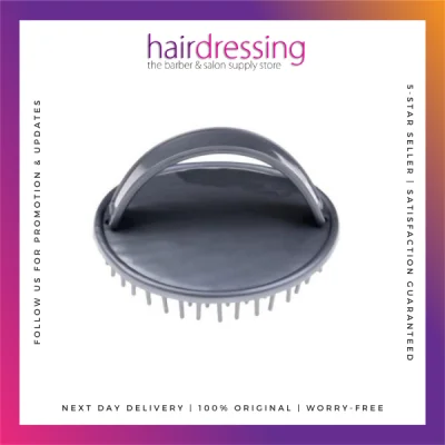 Hair Shampoo Brush Silicone Anti-slip Bath and Scalp Massage Comb Hair Care Head Brush Grey