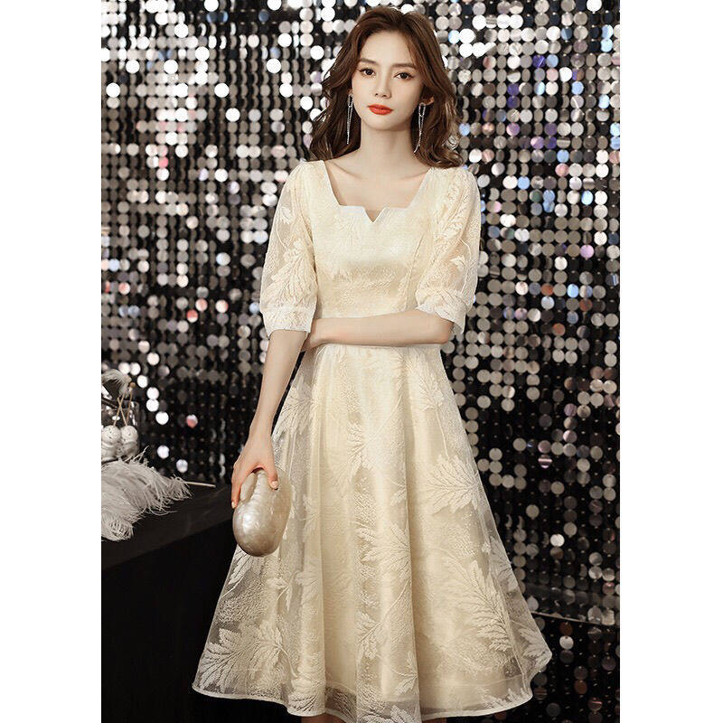 High-end evening dress women's 2022 new elegant temperament banquet party birthday party small high-quality dress can be worn at ordinary times