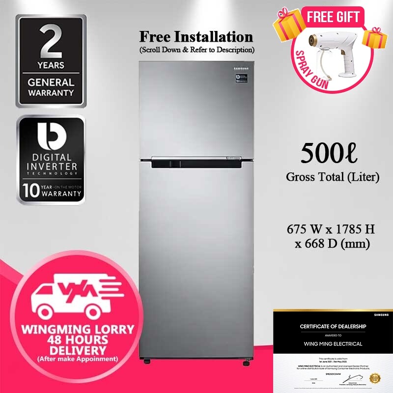 [Free Installation] Samsung 500L Refrigerator Top Mount Freezer with Digital Inverter Technology Fridge RT38K501JS8 | RT38K501JS8/ME 2 Years General + 10 Years Compressor Official Warranty By Samsung Malaysia