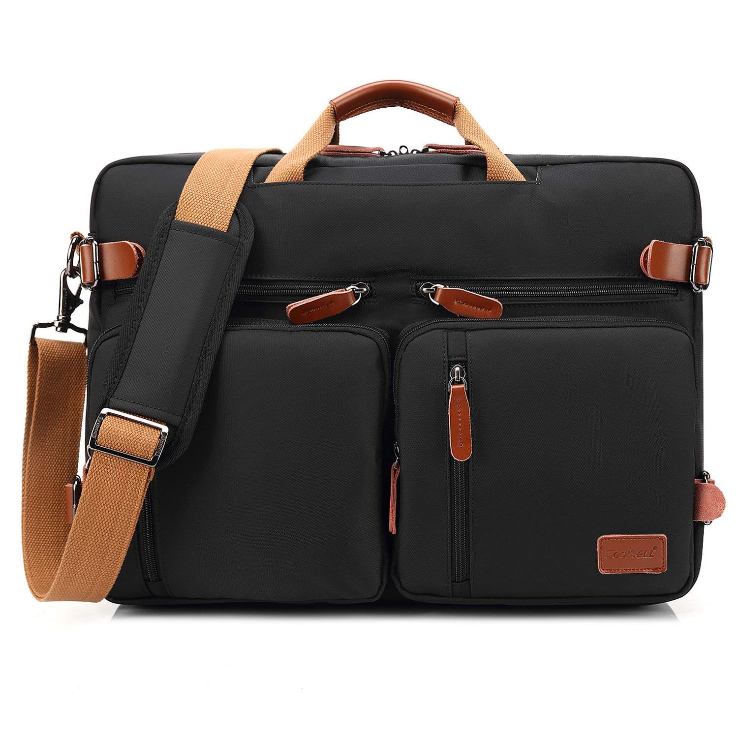 15.6 Inch 3-Way Convertible Laptop Backpack Briefcase Messenger Shoulder Bag ...
