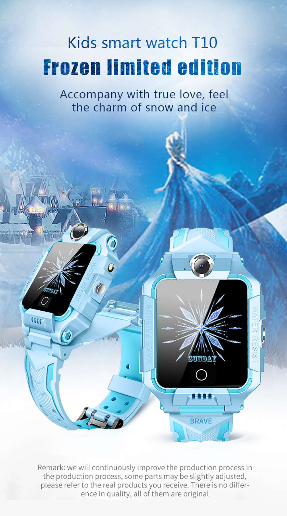 Sway New Frozen 2G/4G SmartWatch Monitor Alarm Clock SOS LBS/GPS Low