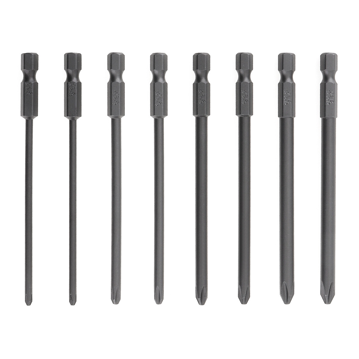 8Pcs/Set Magnetic Cross Screwdriver Bits Electric/Pneumatic Hex Long Screwdriver Bit Power Tool Accessories