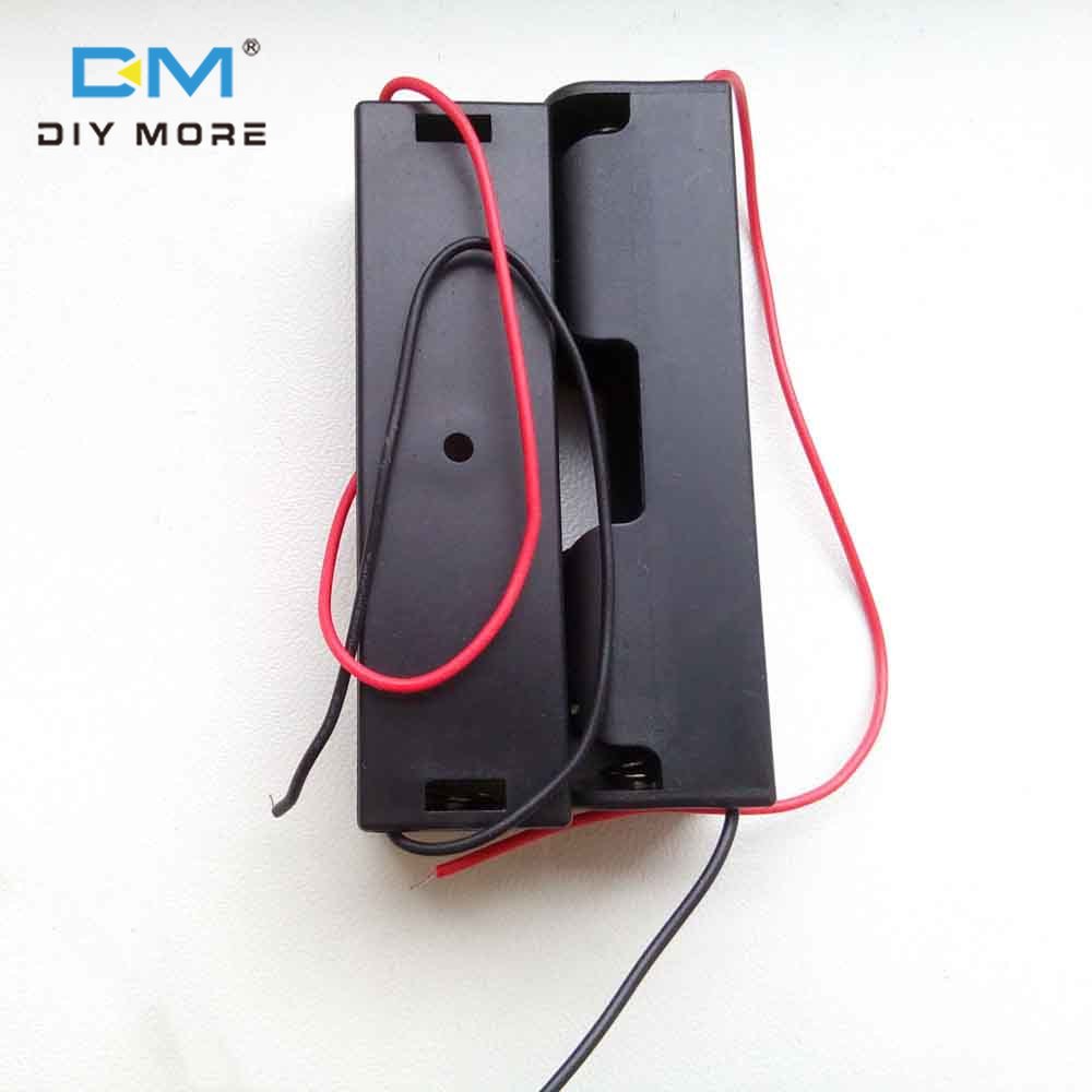 diymore [5 cái] 1 cái hộp đựng pin 3.7V 18650 hộp đựng bằng nhựa với cáp cho 18650 3.7V