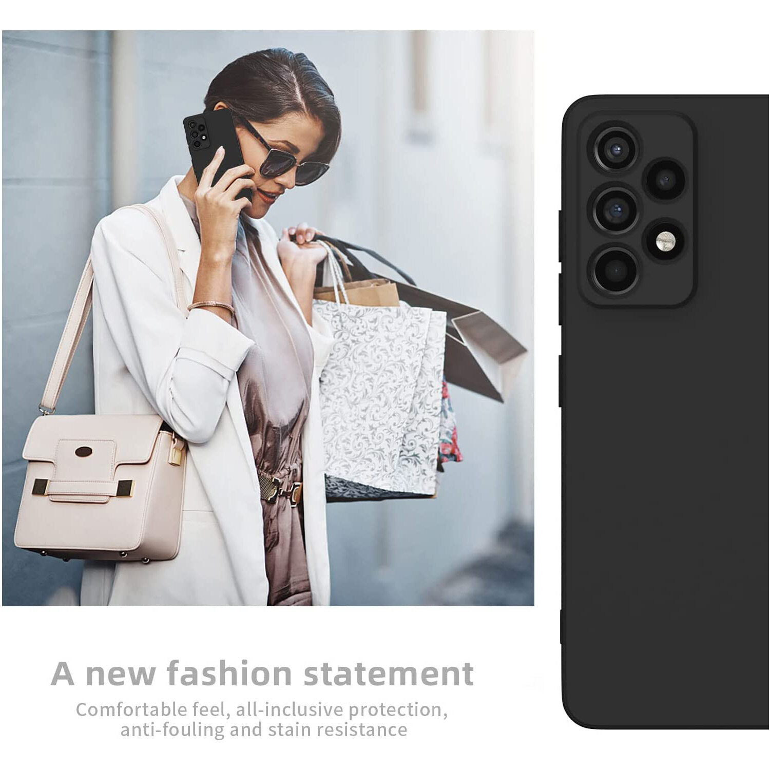LUOWAN Ốp Lưng Điện Thoại Cho Samsung Galaxy A73 A53 A52 A34 A33 A32 A72 A23 4G 5G Ốp Lưng Bền Bằng Silicon Lỏng Có Chân Đế Chống Sốc Kèm Nhẫn Và Chức Năng Nam Châm Cho Giá Đỡ Xe Hơi