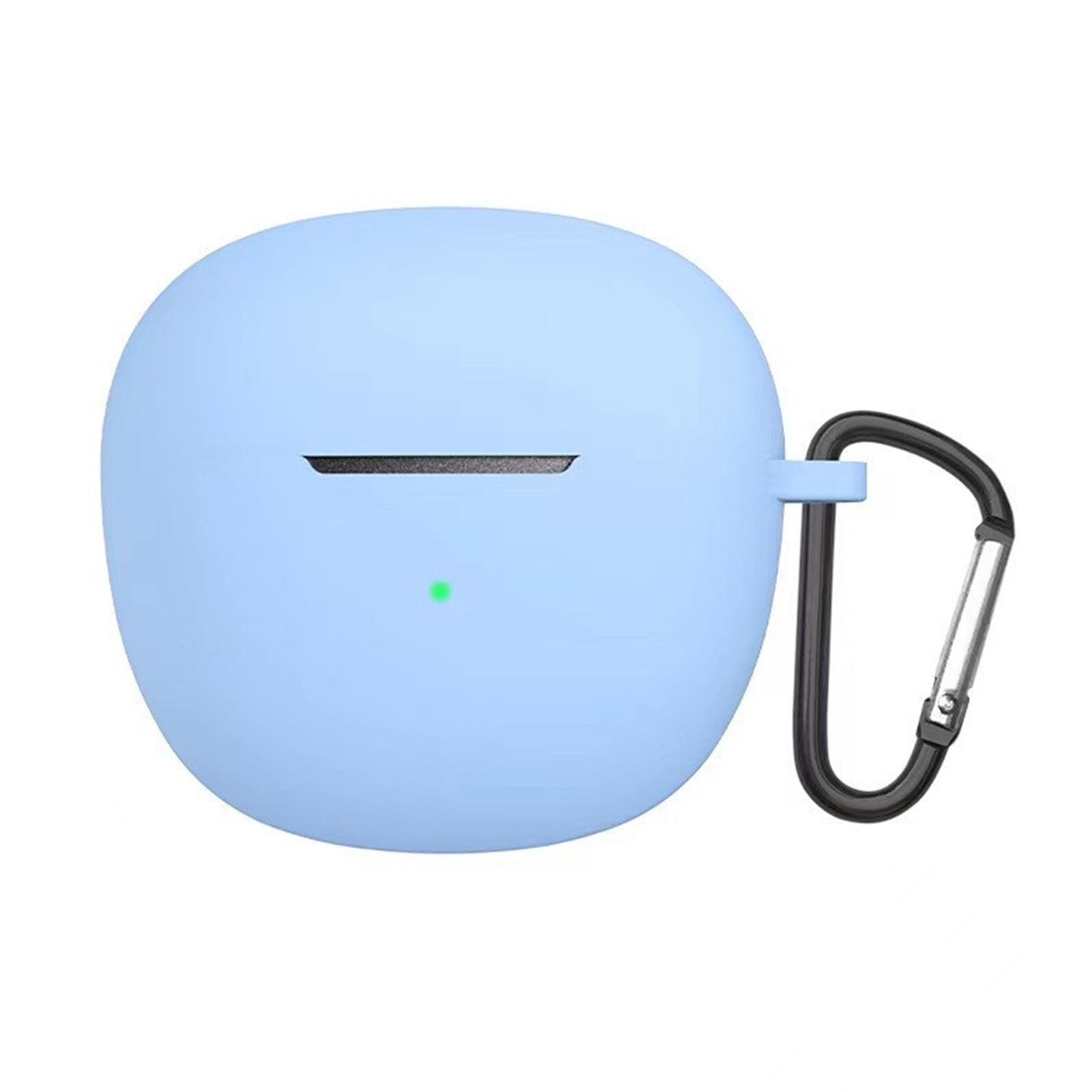 Earphone Cover Shockproof Soft Silicone Bluetooth-compatible Earbuds Protective Sleeve with Carabiner for QCY-HT03