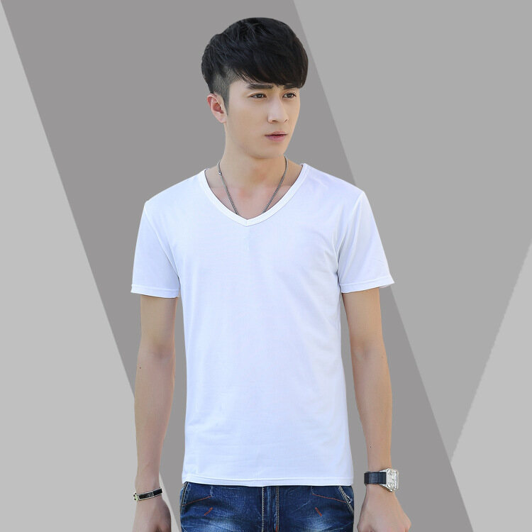 ASRV Men's T-shirt New pure white T-shirt round neck short sleeves cheap t-shirts