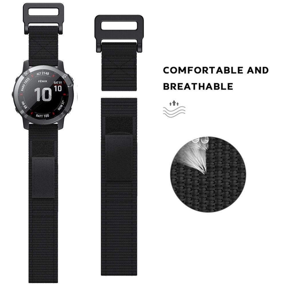 Cinturino In Nylon Per Smartwatch Garmin Fenix 7, 7X, 6, 6X, Pro - Foto 2