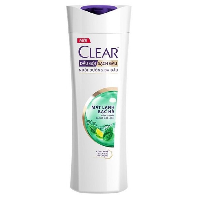 ????dầu gội clear mát lạnh bạc hà - 370g