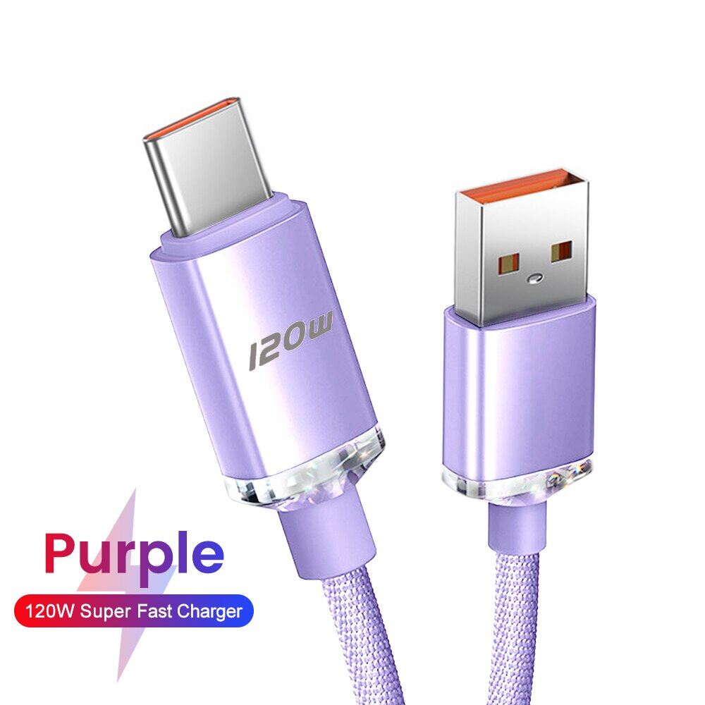6a usb c cable 120w type c cable fast charging wire for huawei data cord usb cable c charger
