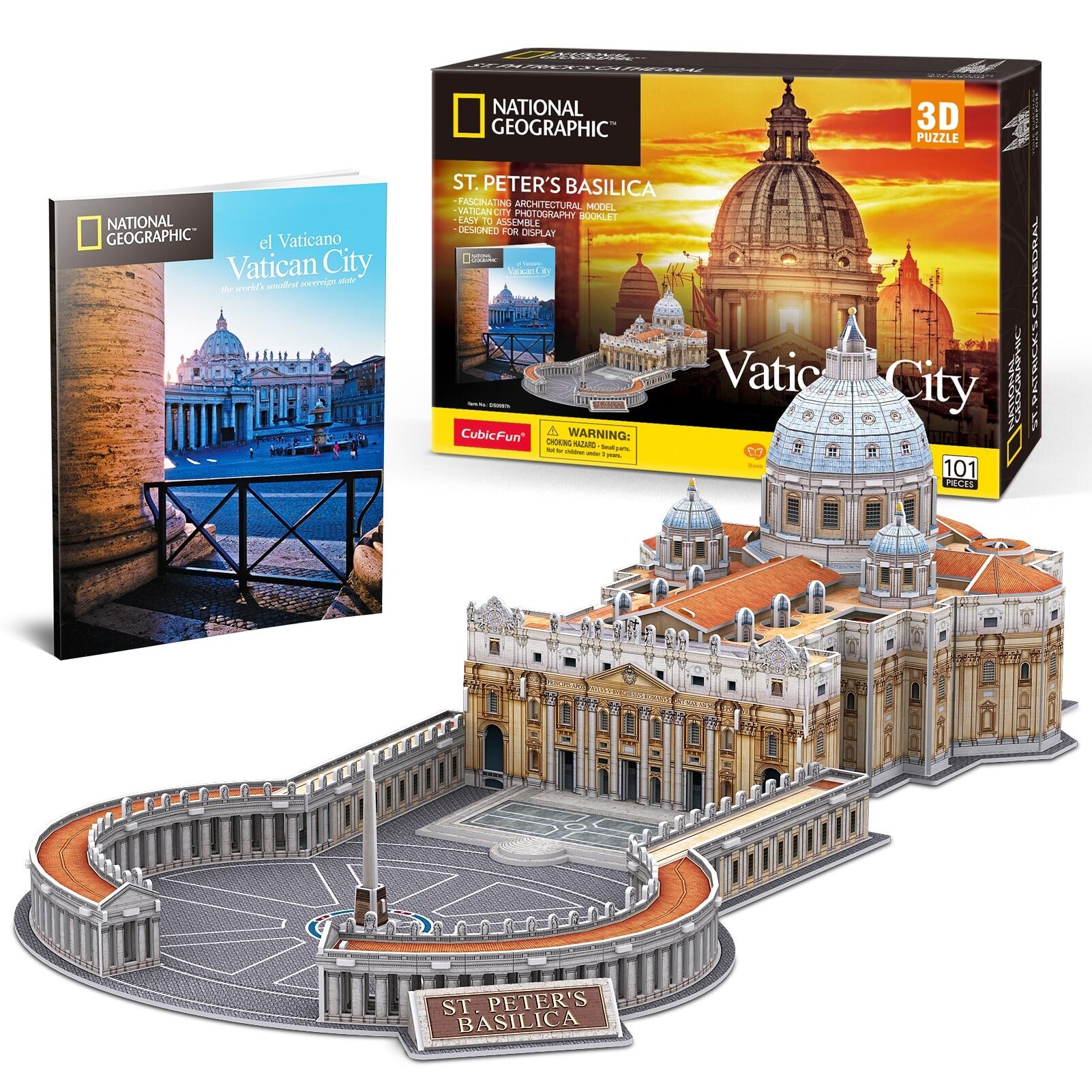 Cubicfun 3D Puzzles National Geographic Vatican Model For S Kids Building Kits Traveller Booklet For Basilica Di San Pietro