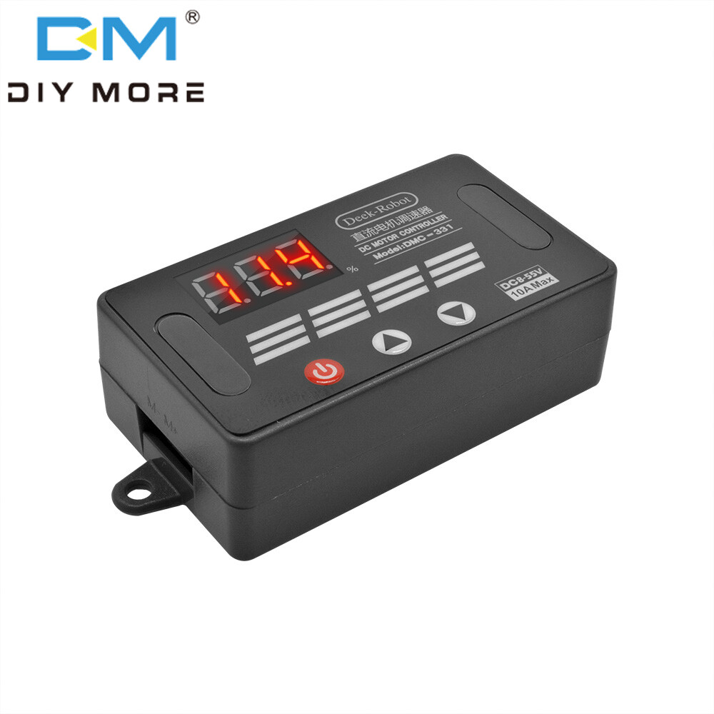 【100% Original】diymoreDC 8-55V DC PWM Motor Speed Controller LED Digital Switch Accelerate Decelerate Power-off Permanent Memory 12V 24V 36V 48V
