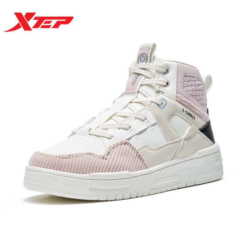 Xtep Mubai Women Skateboarding shoe Sneakers Spring New Fashion Casual High-Top Sneakers 878418310012