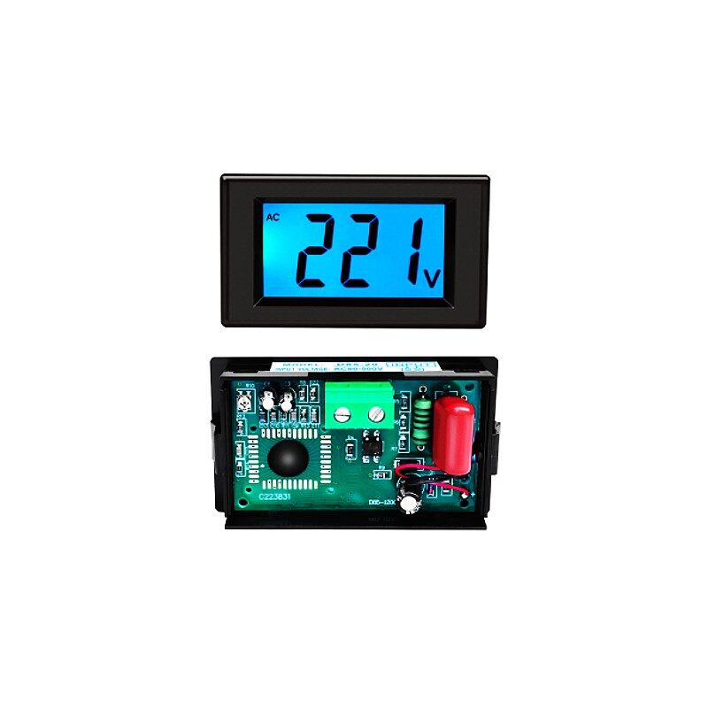 D85-20 digital voltmeter voltage panel meter mini ammeter panel current meter tester with led display black case ac80-500v lcd