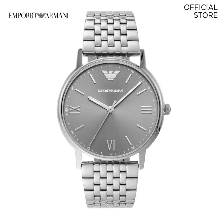 emporio armani kappa silver watch