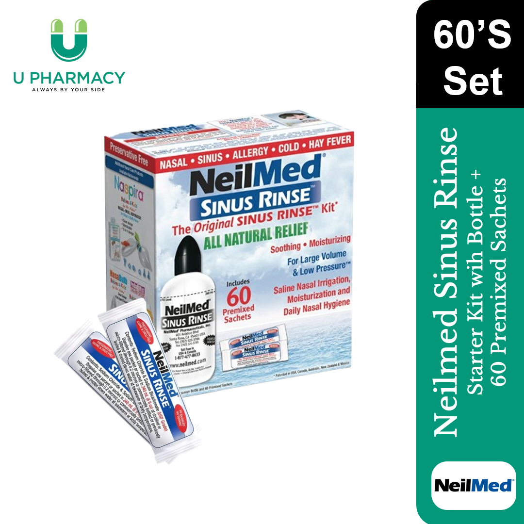 (U Pharmacy) Neilmed Sinus Rinse Starter Kit (1 bottle + 10 sachets ...