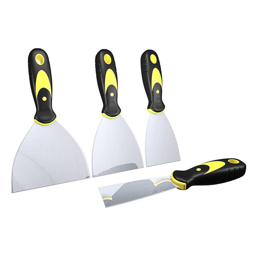 4 pcs Wall Paint Scraper And Putty, Wallpaper Scraper Set, With Anti-Skid Handle, Plastering Tool, Scraper, DIY Hand Tools (2, 3, 4, 5 Inches)