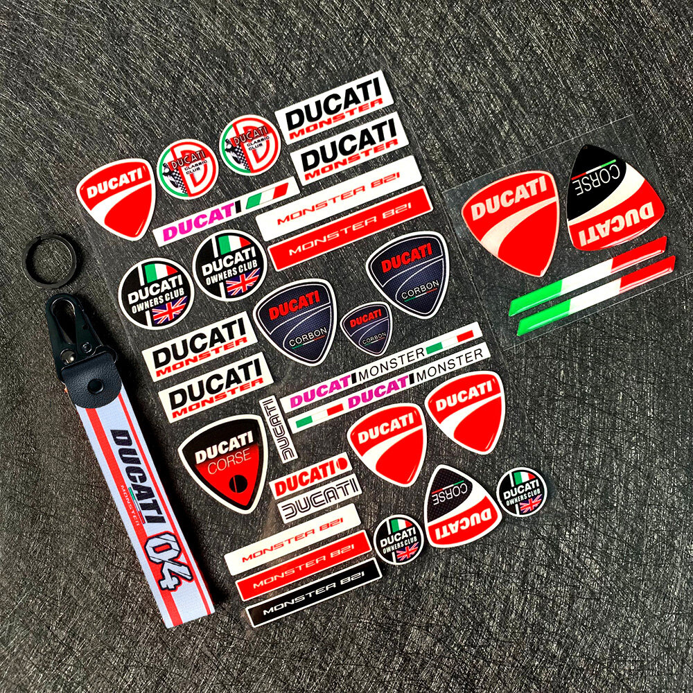 For Ducati 796 821 939 959 1200 SCRAMBLER Modified Motorcycle Stickers Personalized Reflective Helmet Sticker DUCATI Body Sticker Decoration Waterproof