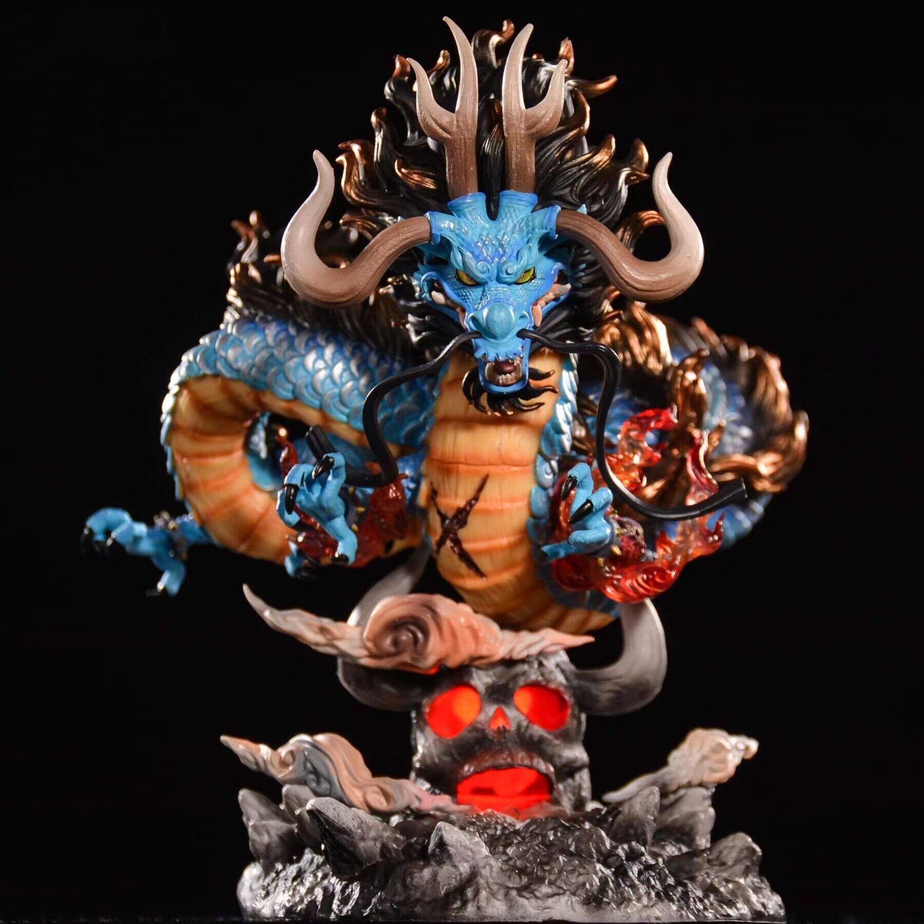 22cm One Piece Anime Figure GK Kaido Dragon Form Four Emperors With ...