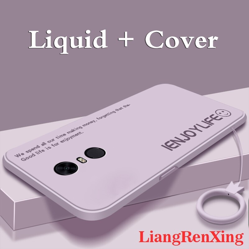 ốp lưng ốp lưng Ốp lưng mềm vỏ điện thoại Redmi 5 Plus bảo vệ Silicone lỏng vỏ Cản Sốc chống sốc mịn thiết kế mới ytzimu02 đẹp viền vuông cute đẹp viền vuông cute