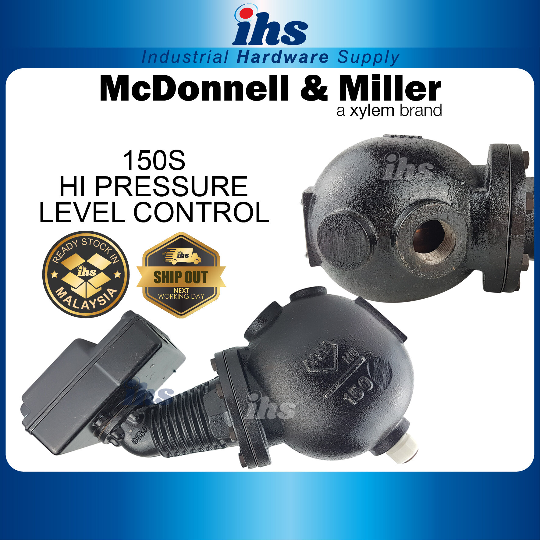 McDonnell & Miller Low Water Cut Off/Pump Controller for Steam Boiler