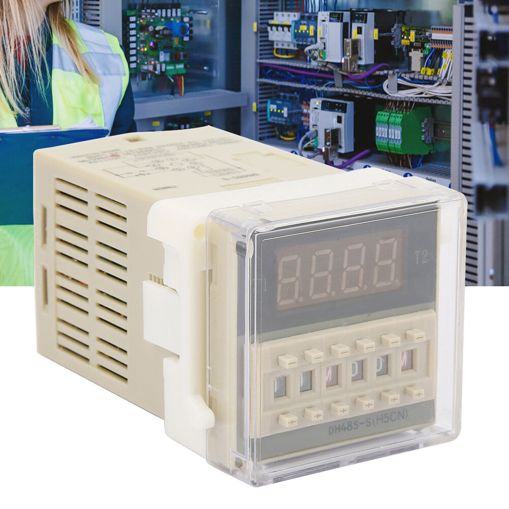 Rơ le hẹn giờ o111rom dh48s-s-2z màn hình lcd bền bỉ hẹn giờ hẹn giờ rơ le trễ 8 chân 0.1s-99h