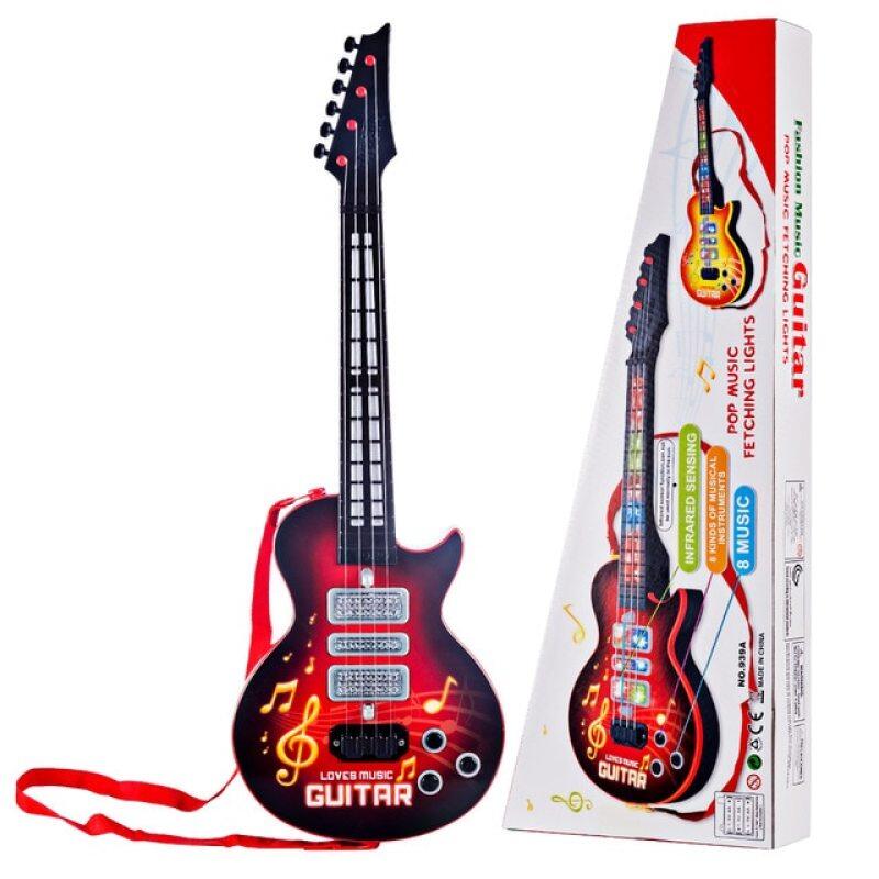 Guitar Điện 4 Dây Trẻ Em Nhạc Cụ Giáo Dục Đồ Chơi-Màu Đỏ