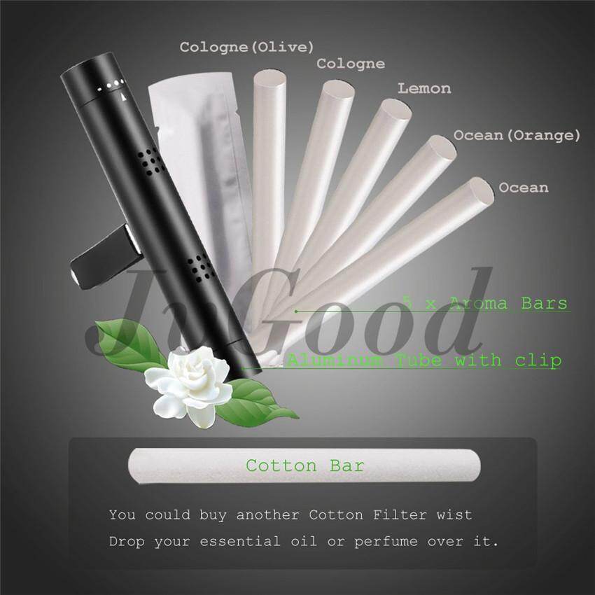JvGood Car Solid Perfume Car Air Freshener Auto Perfume Essential Oil Diffuser Car Solid Aroma Stick Car Fragrance Diffuser Vent Clip Long-lasting Fragrance - Black