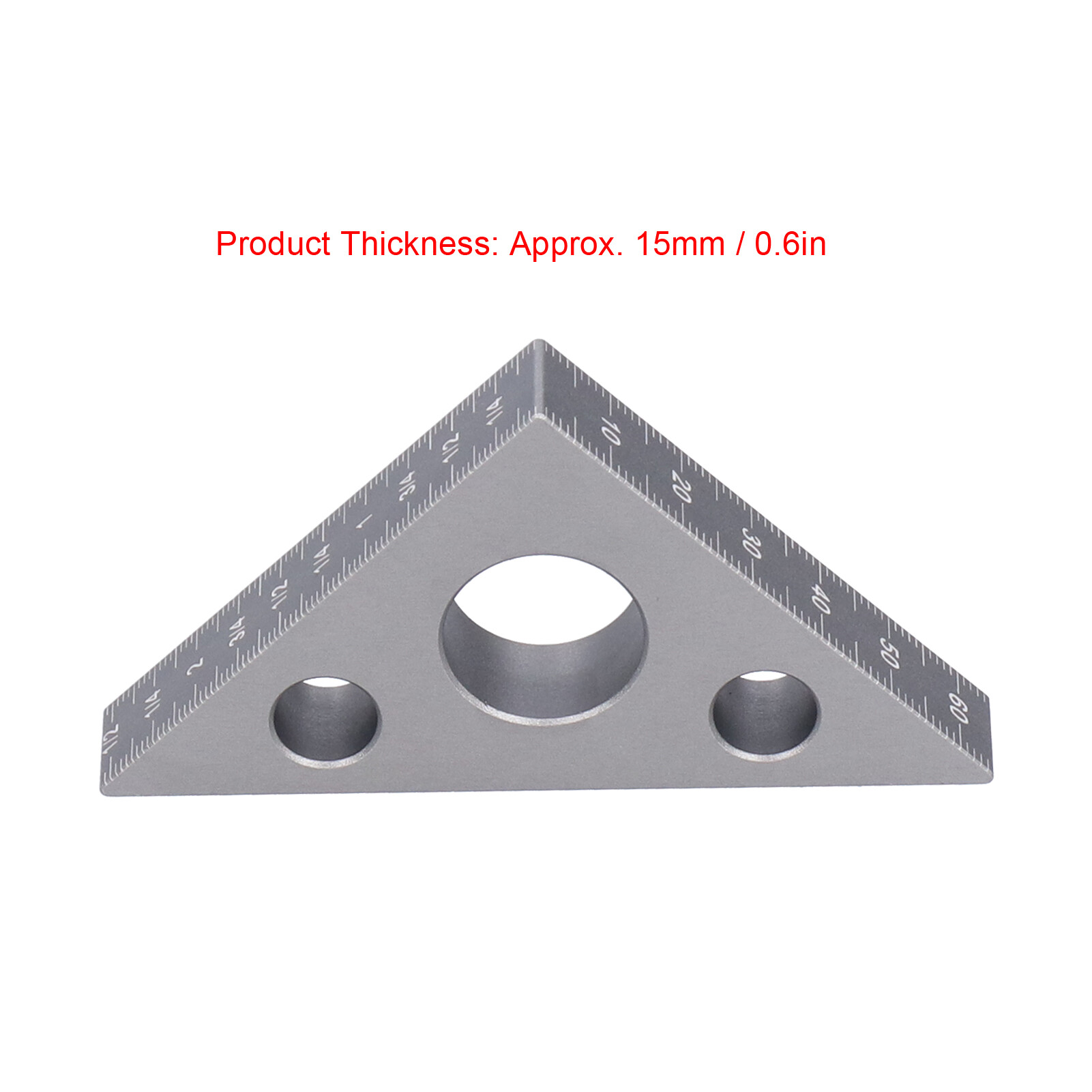 Aluminum Alloy Measuring Ruler Woodworking Triangular Ruler Metal Ruler Set