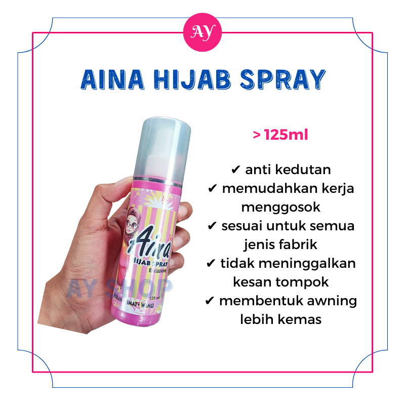 Aina Hijab Spray Pengeras Awning Tudung / Spray Tudung Lazada