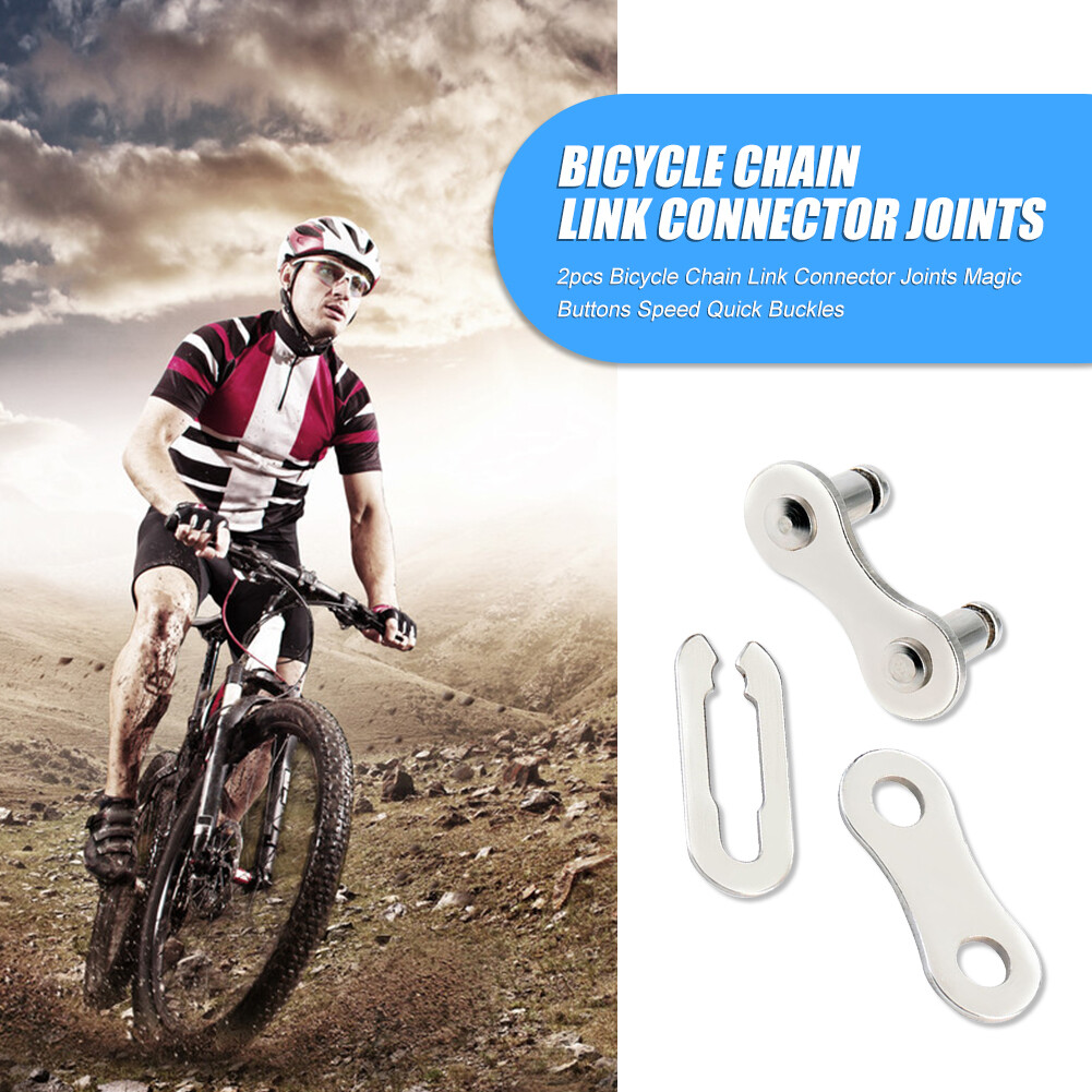 2pcs Bicycle Chain Link Connector Joints Magic Buttons Speed Quick Buckles