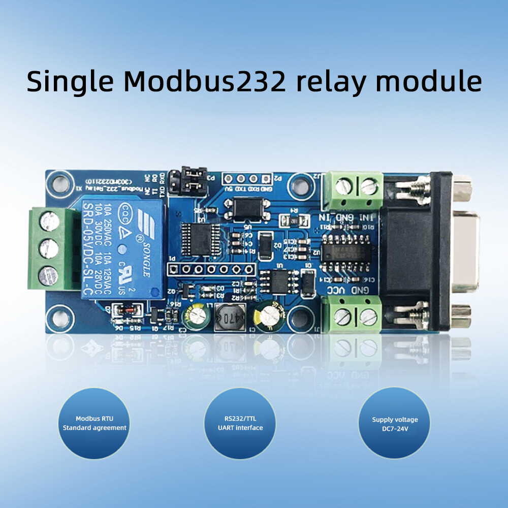 【Hàng Có Sẵn & Giao Hàng Miễn Phí】mô Đun Rơ Le Đơn/Kép Aideepen Modbus RTU Chính Thức DC7-24V UART RS232/TTL