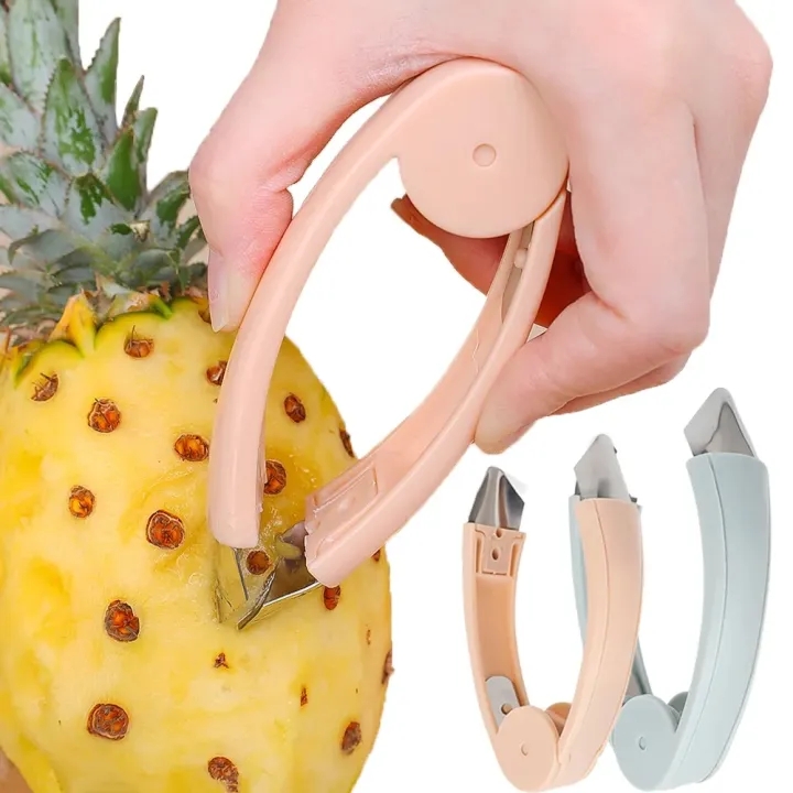 Kitchen Gadget Pineapple Knife Peeler Cutter Slicer 304 Stainless Steel Pineapple Digging Core Tools Vegetable Fruit Eye Clip