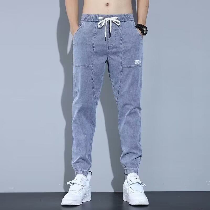 KYUSHUAD Men's jeans - Slim-fit trousers Cropped pants Premium denim versatile slacks