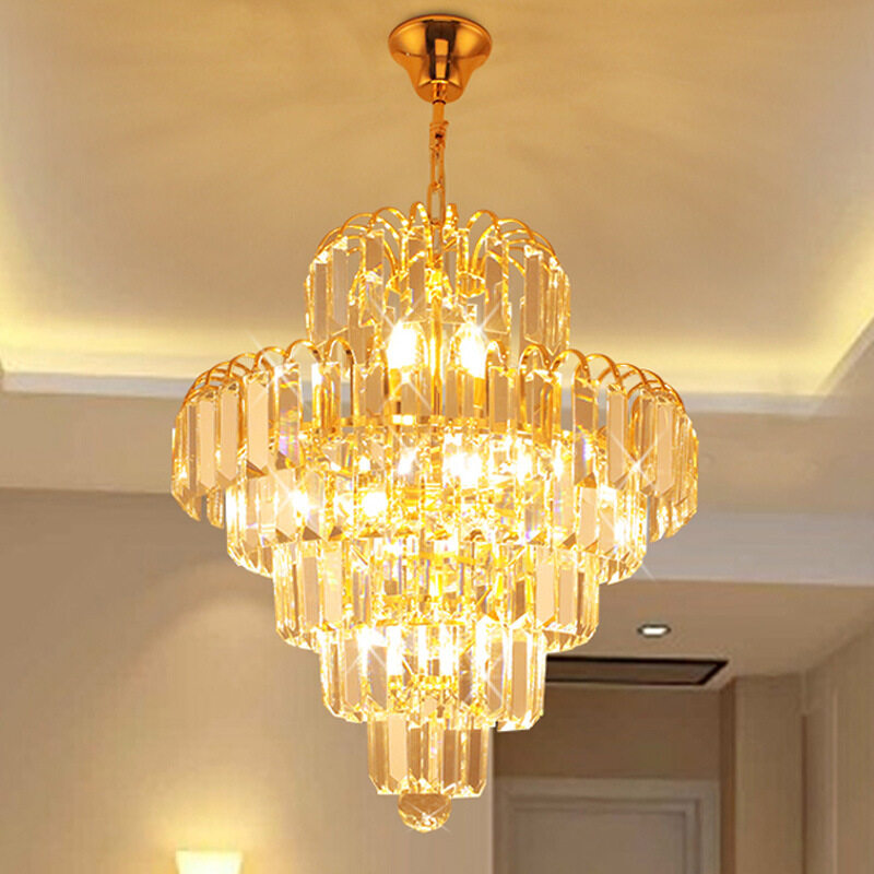 Modern Minimalist Led Crystal Dining, Small Modern Crystal Chandeliers For Dining Room