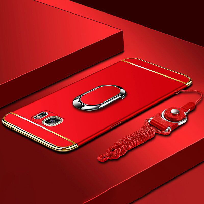 LANLIN For Samsung Galaxy Note 9 / Note 8 / Note 5 Phone Case Ultra Thin Matte Hard PC Holder Casing For Samsung Note 9 Case With Free Ring Stand Holder & String