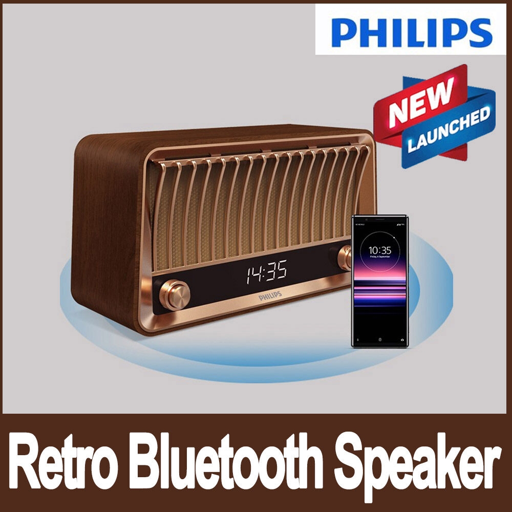Philips FM Radio Bluetooth Creative Retro Wooden | PH