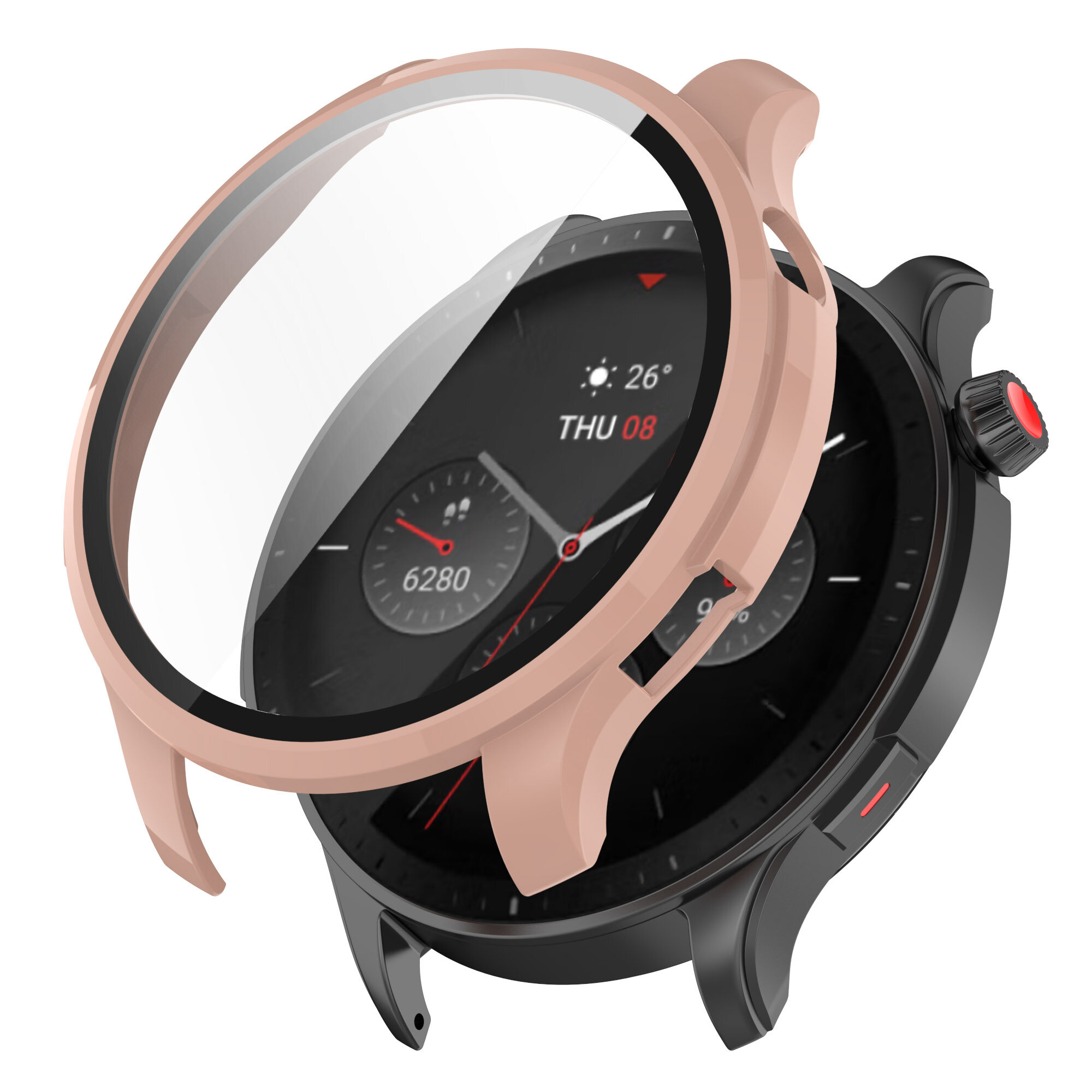 Ultra Thin Hard PC Case Tempered Glass Screen Protector Protective Cover For Huami Amazfit GTR4