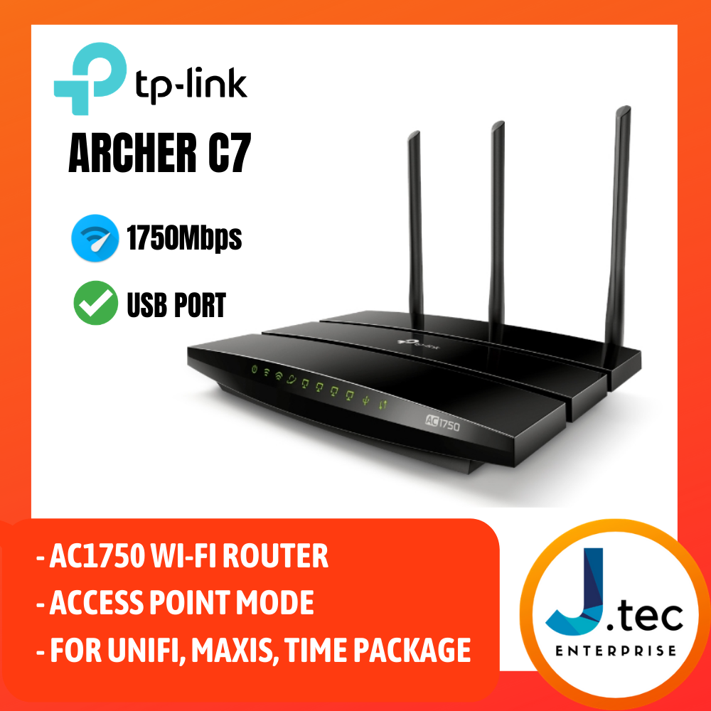 Tp Link Archer C7 Ac1750 Dual Band Wireless Wifi Router For Unifi Maxis Fiber Time Lazada