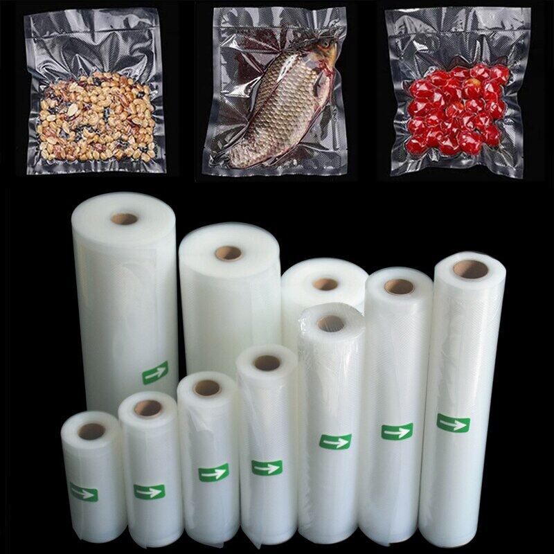 1 Roll 50X Brief Kitchen Vacuum Sealer Food Saver Storage Bag Fruit Veg Fresh Ej