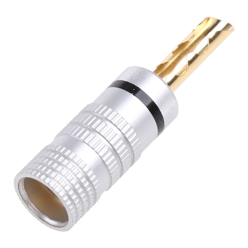 8 Pcs Gold Plated Copper BFA 4mm Banana Plug Adapter Wire Speaker Connectors