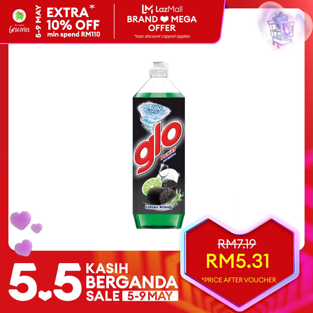 Glo Pekat Lime Charcoal Dishwashing Liquid 800ml Lazada