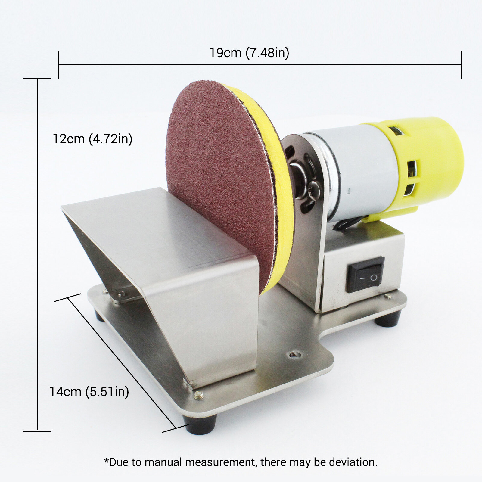 Smart Sensor Máy Đánh Bóng Xoay Chạy Điện Máy Chà Nhám Đĩa Bàn Với 7 Tốc Độ Thay Đổi 20 Đĩa Chà Nhám 3 Inch Để Đánh Bóng Mài Hoàn Thiện Gỗ Nhựa