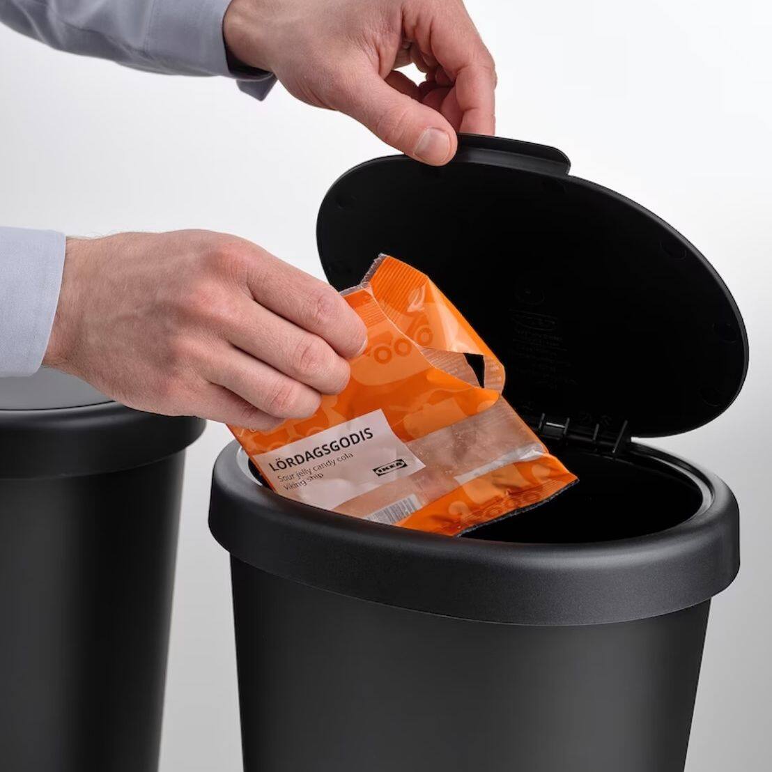 [ HOMEHUB ] IKEA RUBBISH BIN HOLASS BIN WITH LID 8L HÖLASS DUSTBIN