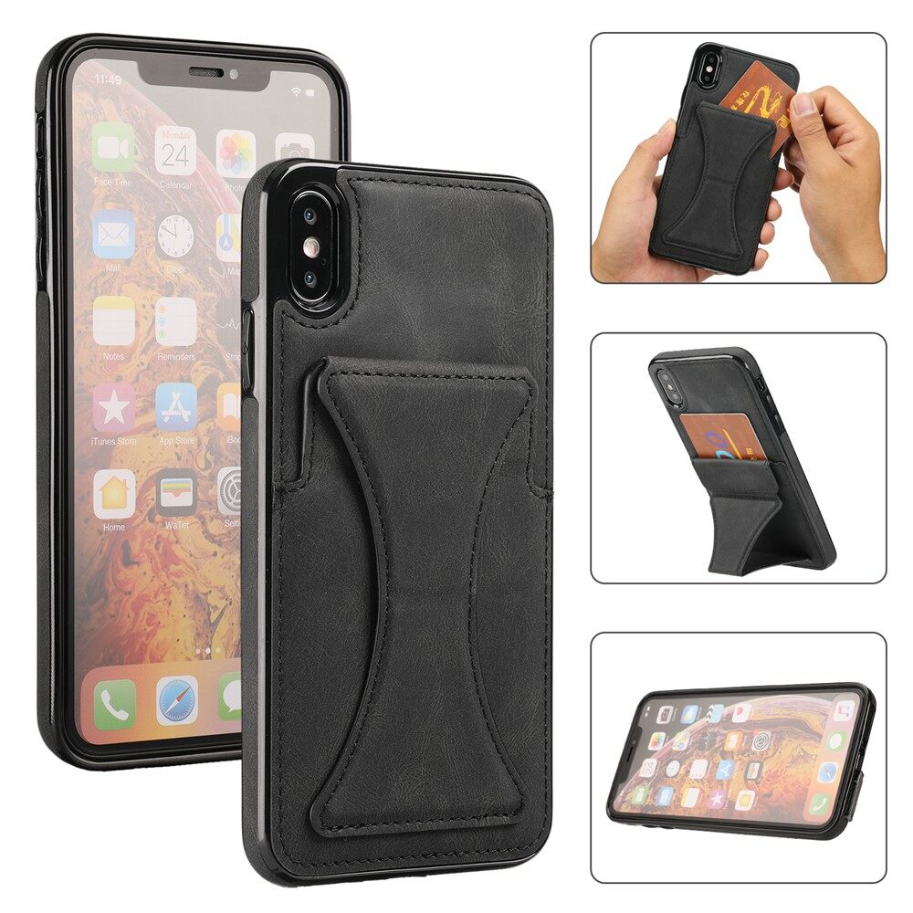 Case For Apple iPhone 7 8 Plus SE 2020 X XR XS Max 11 12 13 14 Pro Max 12 13 Mini Luxury Business Leather Cover with Card Holder Wallet Stand Shockproof Phone Casing