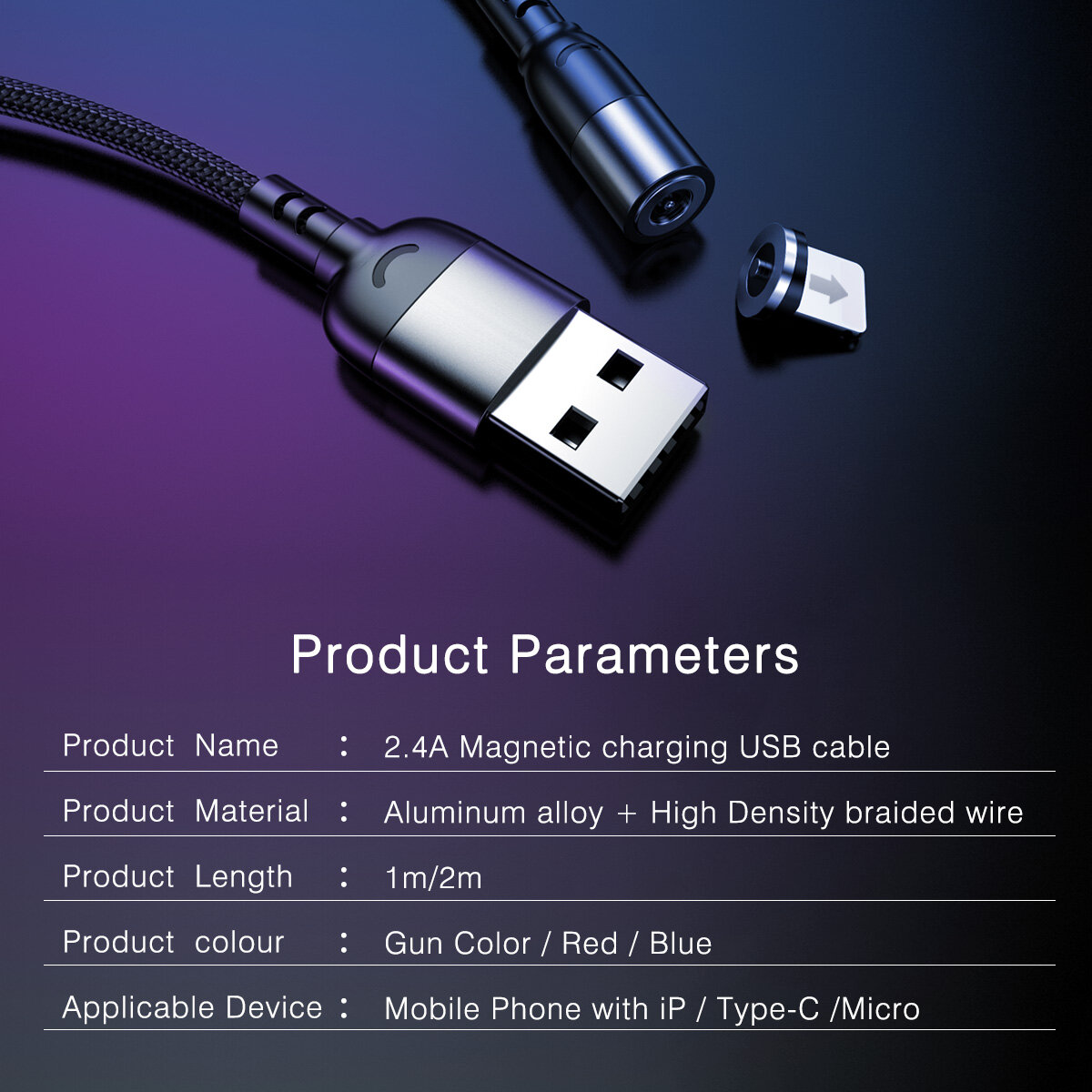 FONKEN 3 Trong 1 Cho Xiaomi Redmi Note7 Lưu Ý 8 Cáp Điện Thoại Sạc Cáp Sạc Nam Châm Loại-C Micro USB Cho LG Vivo Oppo HTC Nam Châm Dây Cáp Sạc Cho IPhone 12 6 XR X 8 Cộng Với Sạc Từ Cáp