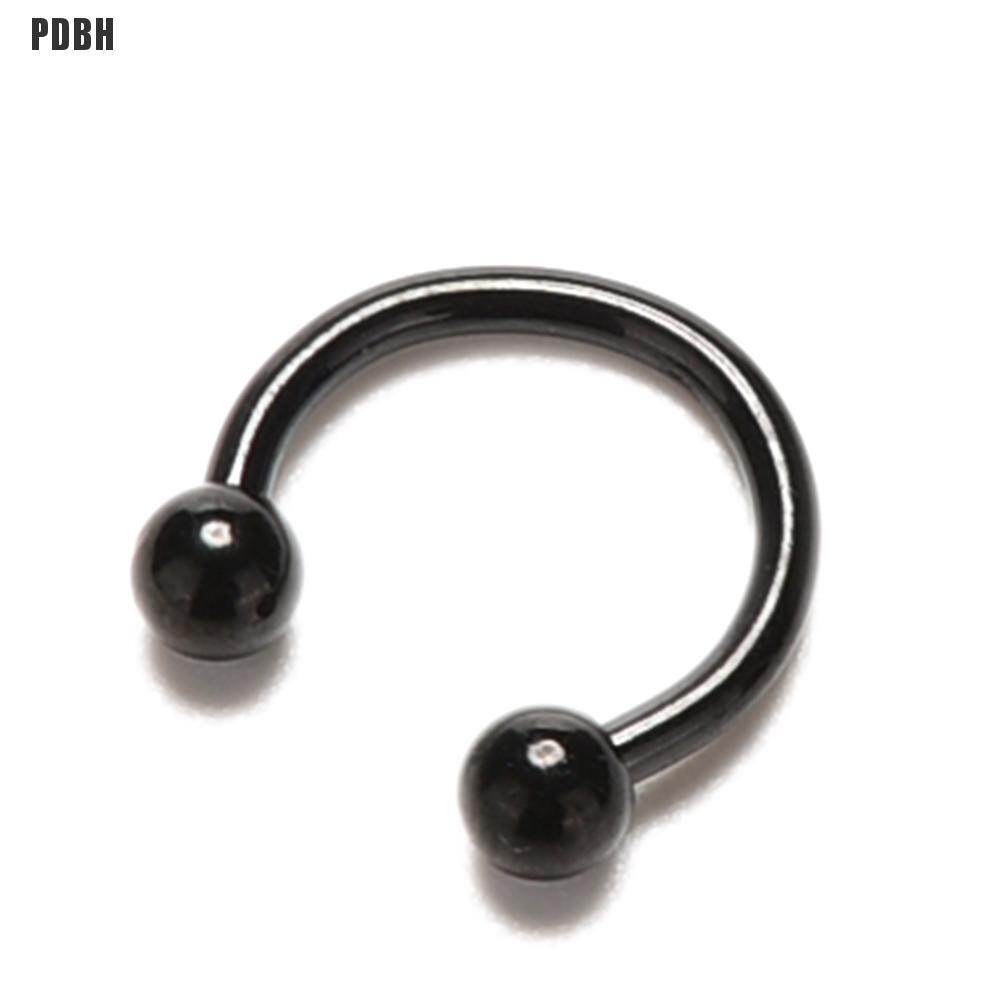 [PDBH Fashion Store] 1 Piece Fake Nose Ring Lip Ear Nose Clip On Fake Piercing Nose Lip Hoop Earring
