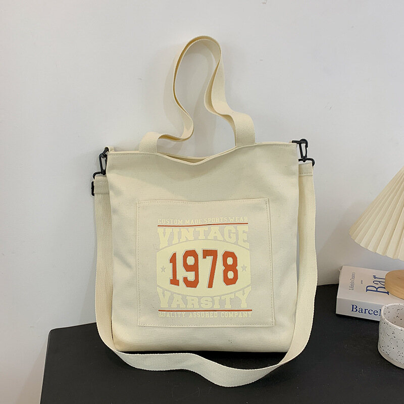 Cjoy Men's and women's Shoulder Bag Retro Crossbody Bag Tote Bag Canvas Bag Tote