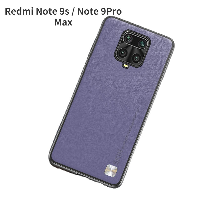 For Redmi Note 9S / Note 9Pro Max Case Plain Skin Leather Cover Xiaomi Redmi Note 9Pro Max Soft Bumper Shockproof Coque