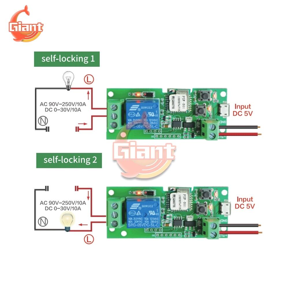 Ewelink Smart Wifi Relay Module DC 5V 12V 24V Switch Relay Timer Wireless Remote Control Inching/Self-Locking For Google Home